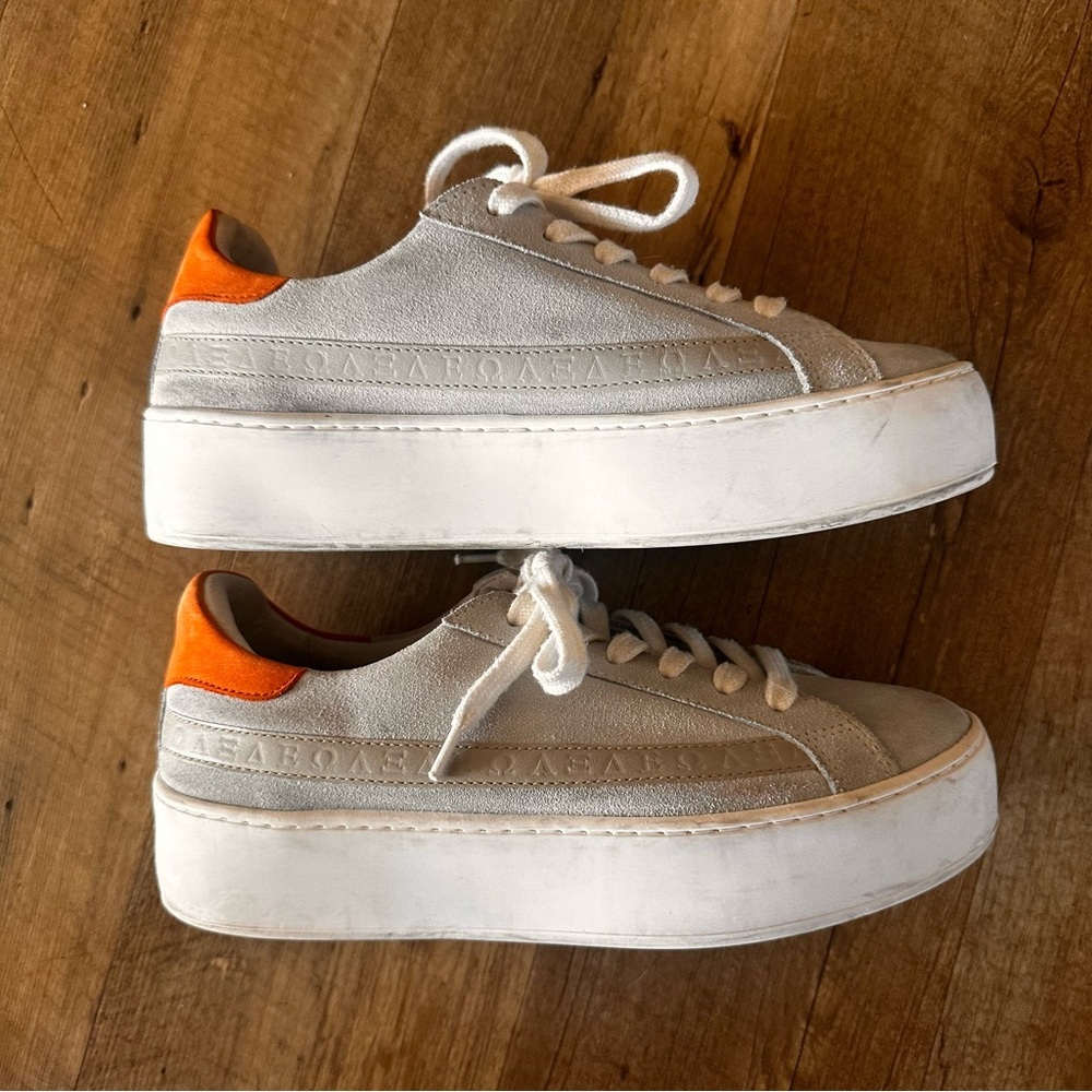 Sans Matin The Zoya Luxury Suede Platform Trainer Sneaker - Picture 6 of 12
